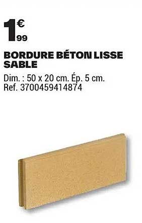 BORDURE BÉTON LISSE SABLE