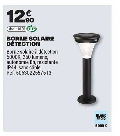 BORNE SOLAIRE DÉTECTION