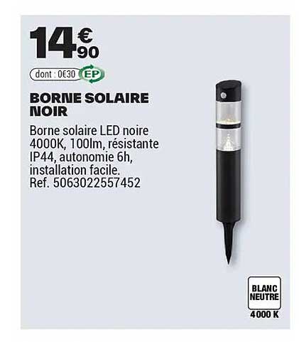 BORNE SOLAIRE NOIR