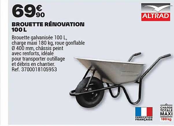 BROUETTE RÉNOVATION 100 L
