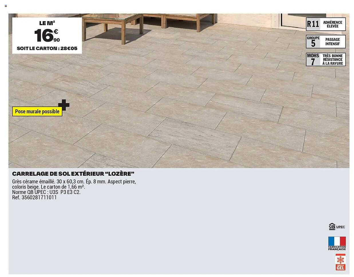 CARRELAGE DE SOL EXTÉRIEUR “LOZÈRE”