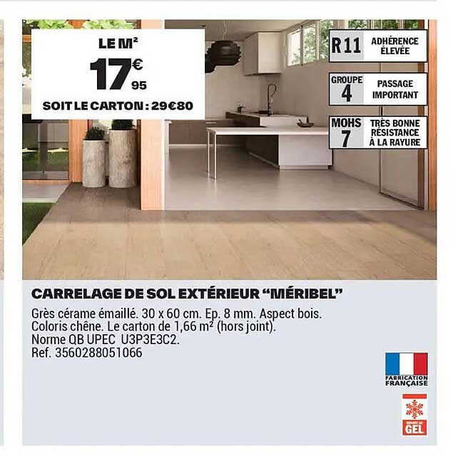 CARRELAGE DE SOL EXTÉRIEUR “MÉRIBEL”