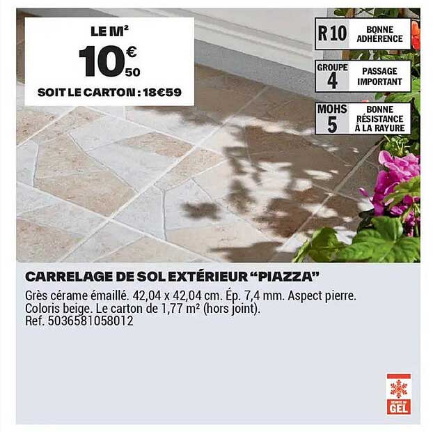 CARRELAGE DE SOL EXTÉRIEUR “PIAZZA”