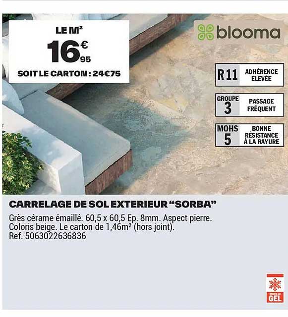 CARRELAGE DE SOL EXTERIEUR “SORBA”