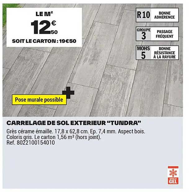 CARRELAGE DE SOL EXTERIEUR “TUNDRA”