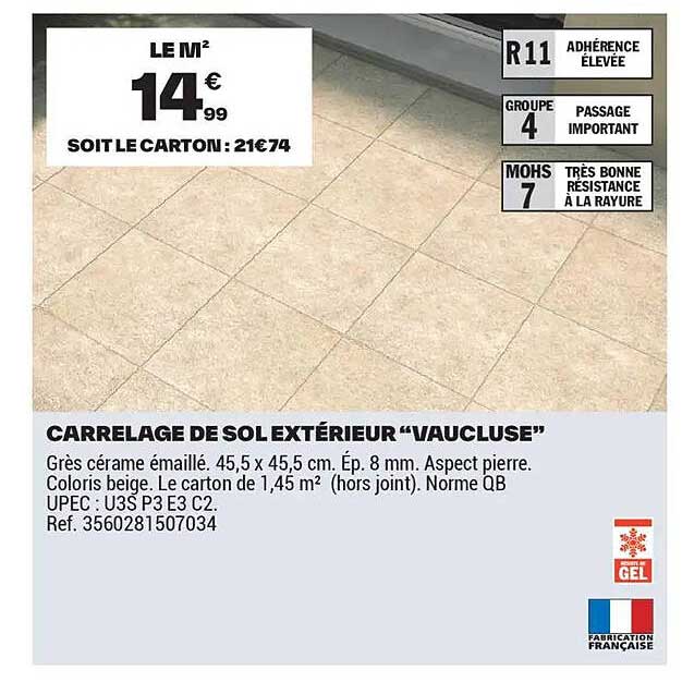CARRELAGE DE SOL EXTÉRIEUR “VAUCLUSE”