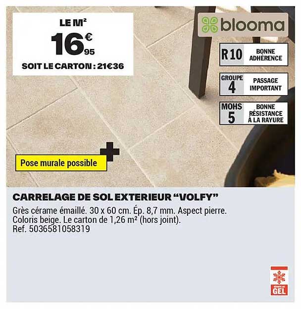 CARRELAGE DE SOL EXTERIEUR “VOLFY”