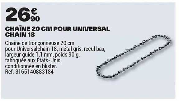 CHAÎNE 20 CM POUR UNIVERSAL CHAIN 18