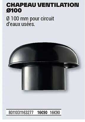 CHAPEAU VENTILATION Ø100