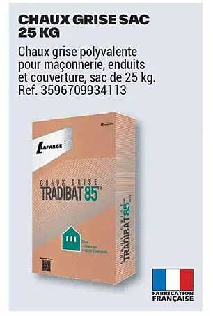 CHAUX GRISE SAC 25 KG