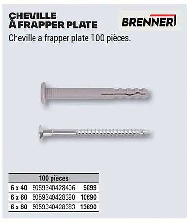 CHEVILLE À FRAPPER PLATE