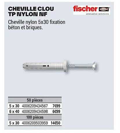 CHEVILLE CLOU TP NYLON NF