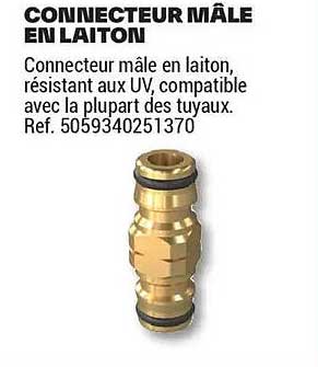CONNECTEUR MALE EN LAITON