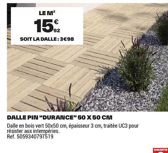 DALLE PIN “DURANCE” 50 X 50 CM