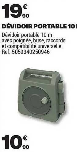 Dévidoir portable 10 m