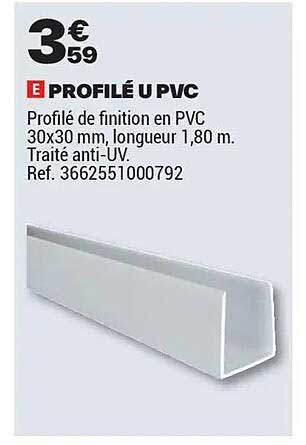 E PROFILÉ U PVC