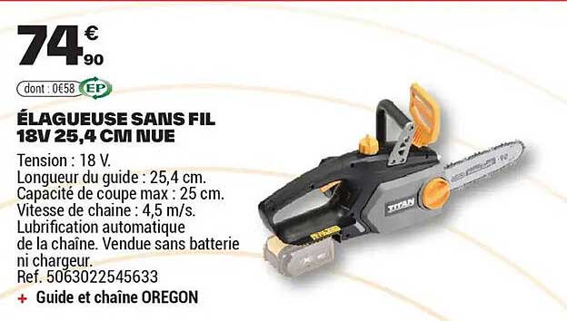 ÉLAGUEUSE SANS FIL 18V 25,4 CM NUE
