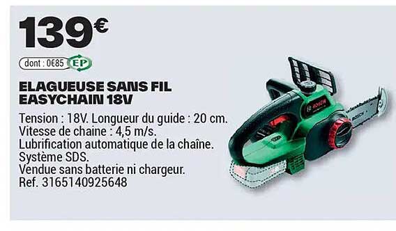 ELAGUEUSE SANS FIL EASYCHAIN 18V