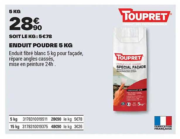 ENDUIT POUDRE 5 KG