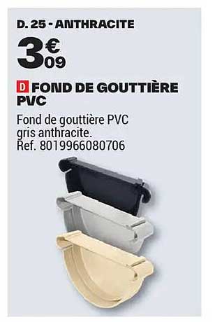 FOND DE GOUTTIÈRE PVC