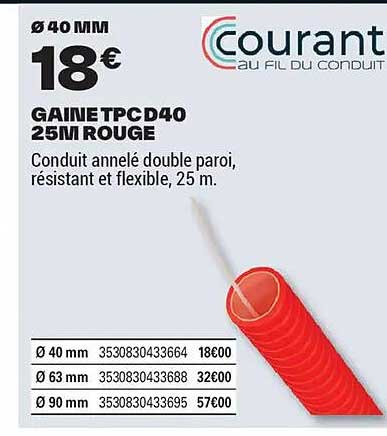 GAINE TPC D40 25M ROUGE