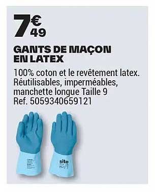 GANTS DE MAÇON EN LATEX