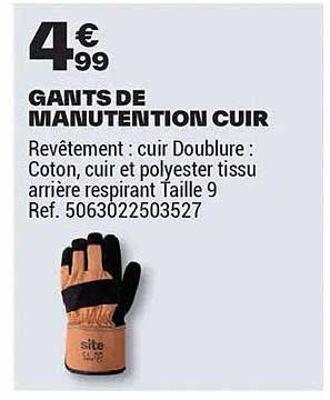 GANTS DE MANUTENTION CUIR