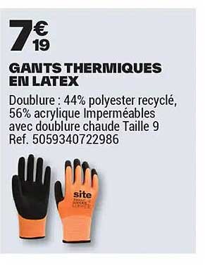 GANTS THERMIQUES EN LATEX