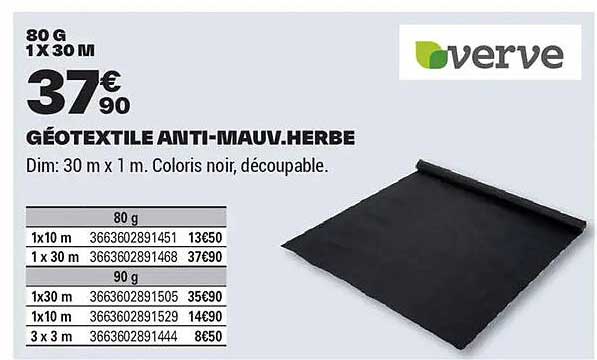 GÉOTEXTILE ANTI-MAUVAIS.HERBE