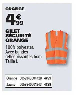 GILET SÉCURITÉ ORANGE