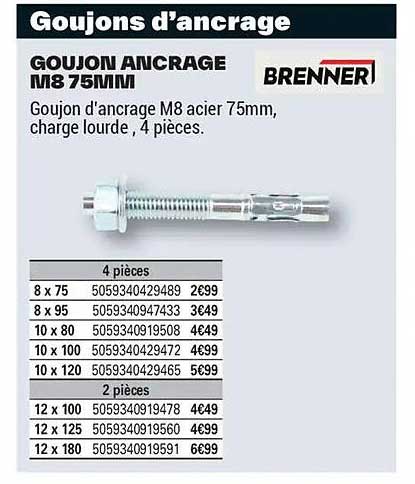 Goujon D Ancrage Brico Depot