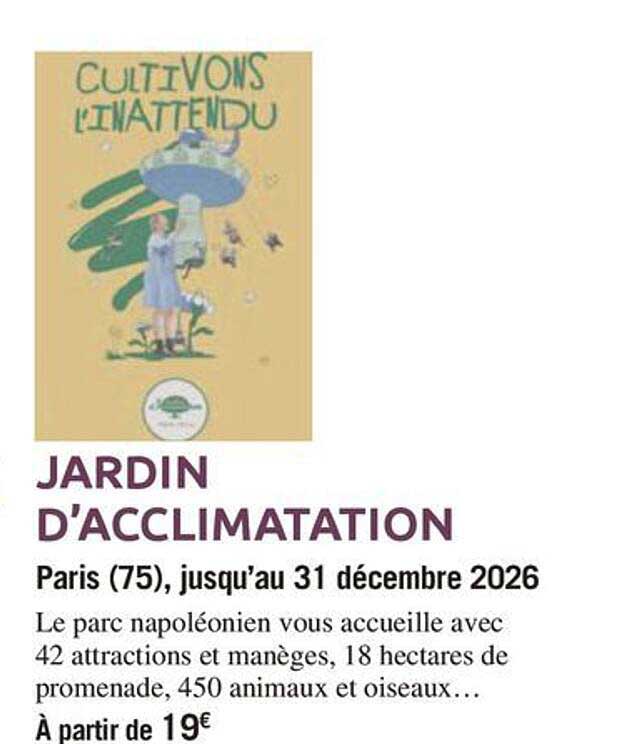 JARDIN D'ACC LIMATATION