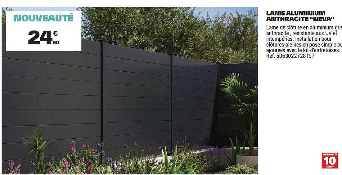 LAME ALUMINIUM ANTHRACITE “NEVA”