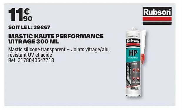 MASTIC HAUTE PERFORMANCE VITRAGE 300 ML
