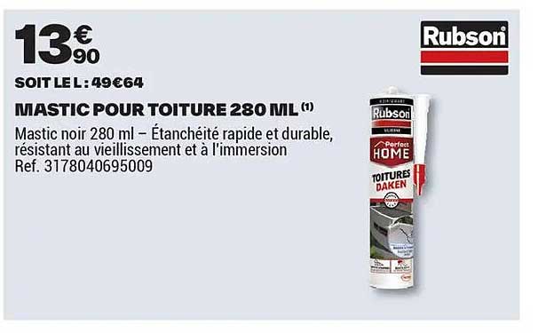 MASTIC POUR TOITURE 280 ML