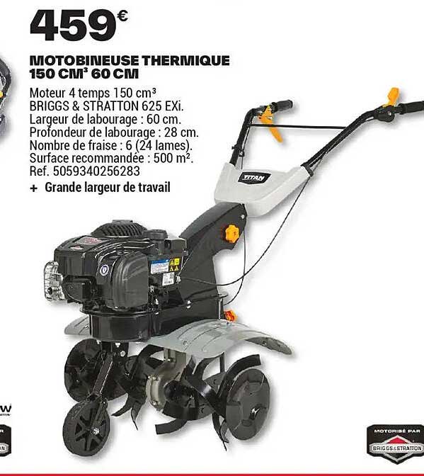 MOTOBINEUSE THERMIQUE 150 CM³ 60 CM