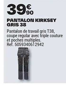 PANTALON KIRKSEY GRIS 38