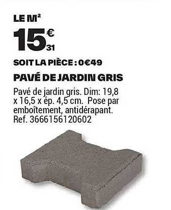 PAVÉ DE JARDIN GRIS