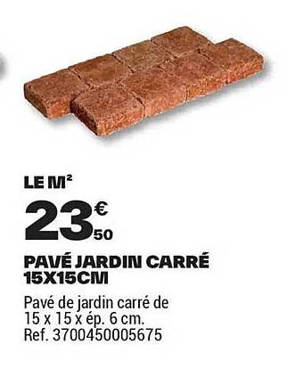 PAVÉ JARDIN CARRÉ 15X15CM