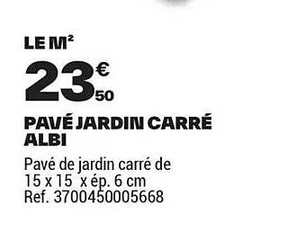 PAVÉ JARDIN CARRÉ ALBI