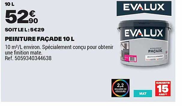 PEINTURE FAÇADE 10 L