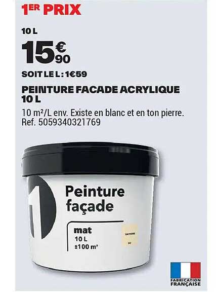PEINTURE FACADE ACRYLIQUE 10 L