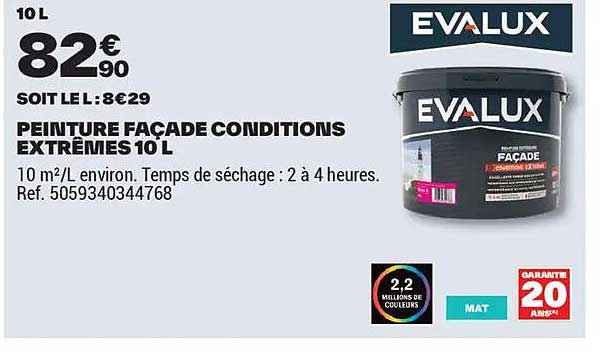 PEINTURE FAÇADE CONDITIONS EXTREMES 10 L