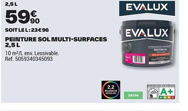 PEINTURE SOL MULTI-SURFACES 2,5 L