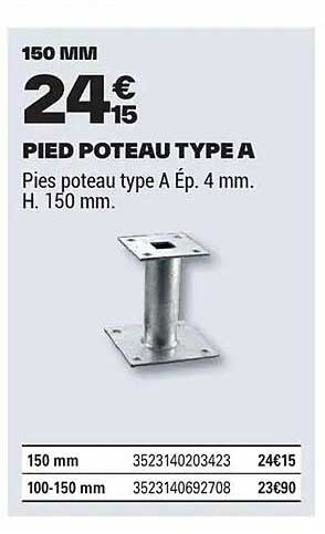 PIED POTEau TYPE A