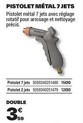 PISTOLET MÉTAL 7 JETS