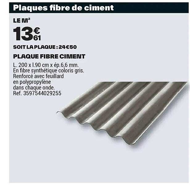 PLAQUE FIBRE CIMENT
