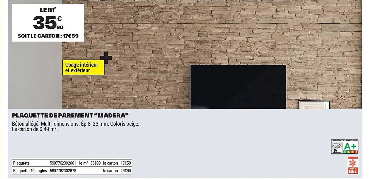 PLAQUETTE DE PAREMENT “MADERA”