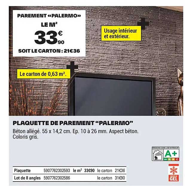 PLAQUETTE DE PAREMENT "PALERMO"