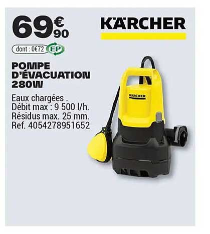 POMPE D’ÉVACUATION 280W